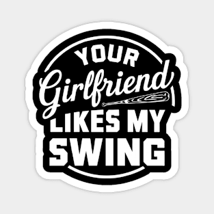 Baseball Girlfriend Quote Magnet