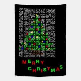 Merry Christmas Tree Tapestry