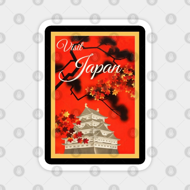 Elegance of the East: Discover Japan Magnet by TooplesArt