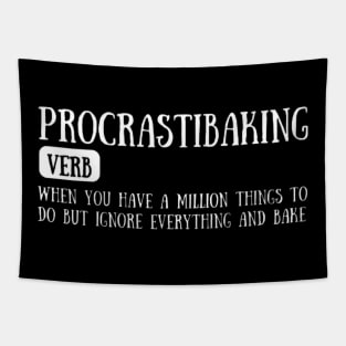 Baking Procrastibaking Funny Definition Tapestry