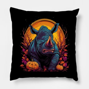 Rhinoceros Halloween Pillow