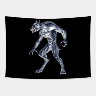 Dogman Cryptid Beast Tapestry