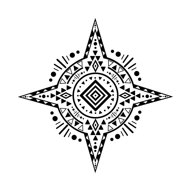 Aztec style circle pattern design by JDP Designs