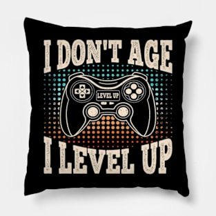 Age I Level Up  Video Gamer Gaming Pillow