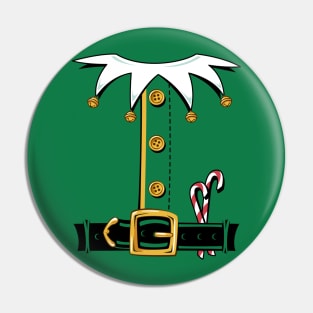 Santa's Elf Costume Shirt Christmas T-shirt Pin