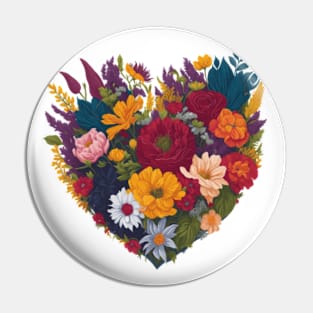 Floral Heartwarming Embrace - Summer Flowers Pin