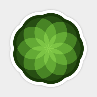 Geometric Flower of Circles (Green) Magnet