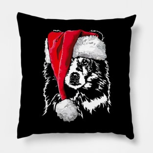 Funny Shetland Sheepdog Sheltie Santa Christmas dog mom Pillow