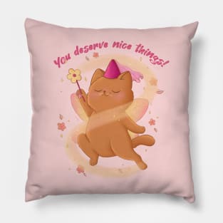 Bless Your Mental Health Cat Fairy Pillow