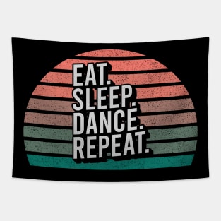 Vintage Retro Quote Eat Sleep Repaet Inspiration Tapestry