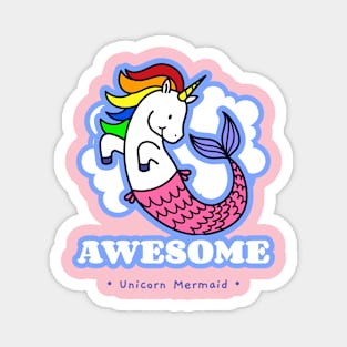 Unicorn Mermaid Awesome Magical Magnet