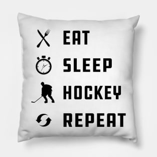 Ice Hockey - Eat Sleep Hockey Repeat Pillow