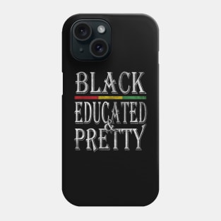 Black educated and pretty african american woman Phone Case