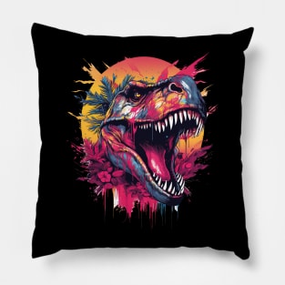 Trex Dinosaur Head Roaring Pillow