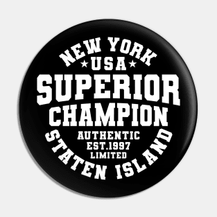 New York USA Superior Champion Staten Island. Pin