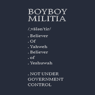 Boyboy Militia Dictionary collection (silver) T-Shirt