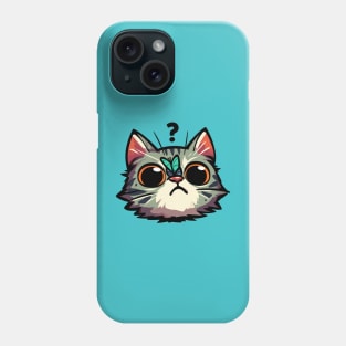 Confused butterfly on cat nose Phone Case