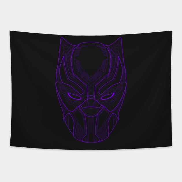 Black Panther Purple Tapestry by AlternateRealiTEE
