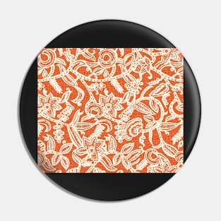 Vintage floral lace (orange) Pin