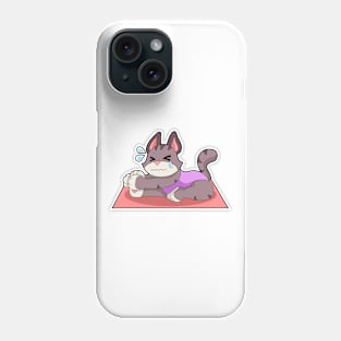 Cat at Yoga Fitness Phone Case