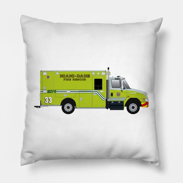 Miami Dade Rescue 33 Pillow by BassFishin