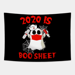 2020 Is Boo Sheet Halloween Ghost Wear Mask T-Shirt Tapestry