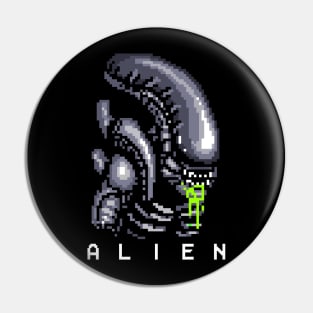 Alien Pixel Art Pin