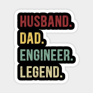 Engineer Funny Vintage Retro Shirt Husband Dad Engineer Legend Magnet