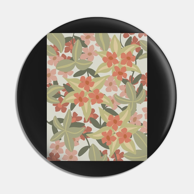 red & pink flower pattern Pin by mckhowdesign