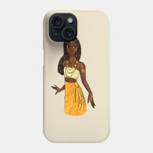 Black is Beautiful - Cape Verde African Melanin Girl in traditional outfit Phone Case