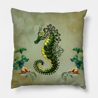 Wonderful elegant fantasy seahorse Pillow