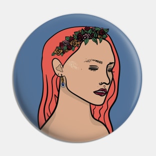 Tiara Flower Crown Girl Pin