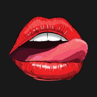 Sexy Woman Lips with Tongue T-Shirt