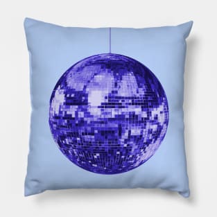 Iridescent Indigo Disco Ball Pillow