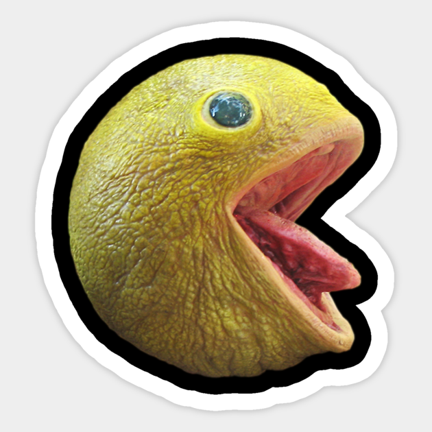 Realistic Pac Man Scary Sticker Teepublic When i was growing up, my dad had the best job i could possibly imagine: realistic pac man