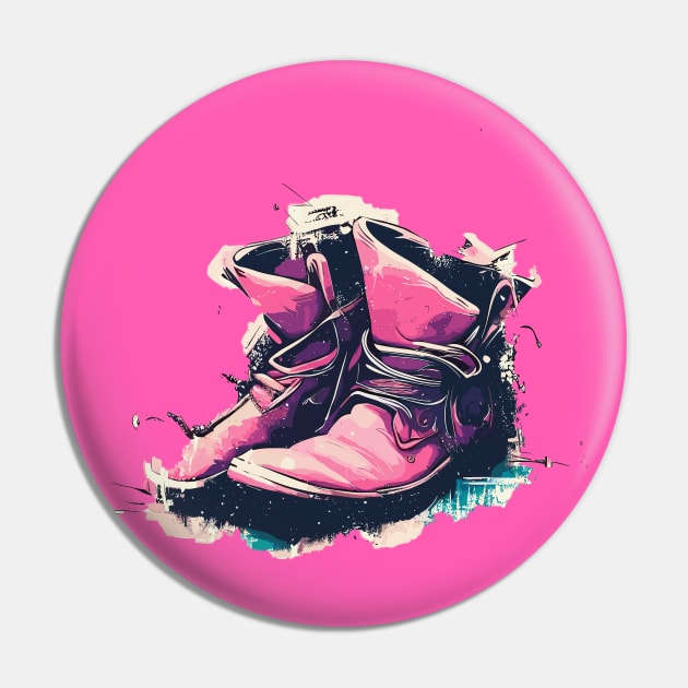 Street art vintage graffiti pink cowboy shoes Pin by TomFrontierArt