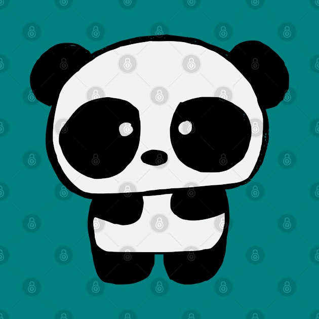 Cute Baby Panda - Teal by 1000 Pandas