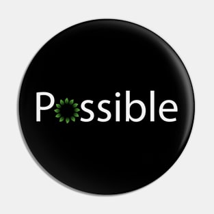 Fun motivational design of the word "possible" Pin