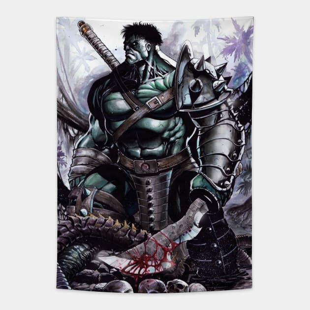 World WAr Hulk Tapestry by emilcabaltierra