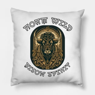 Roam Wild: Bison Spirit Pillow