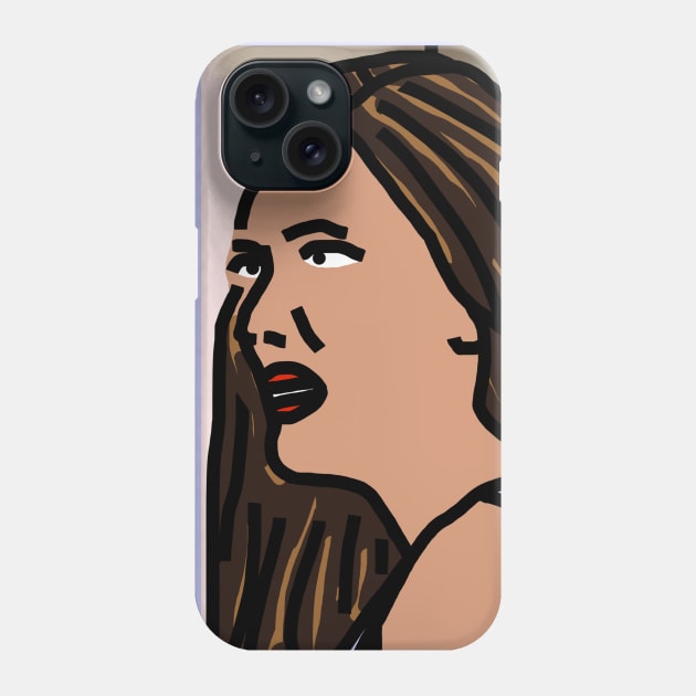 Distracted Boyfriend Meme Face of the Girlfriend Phone Case by ellenhenryart