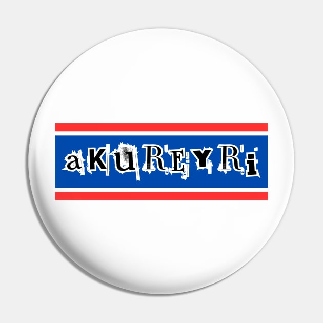 AKUREYRI ICELAND ISLAND Funky Viking Cool Party T-Shirt Pin by SailorsDelight