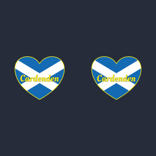 Cardenden Scotland UK Scotland Flag Heart T-Shirt