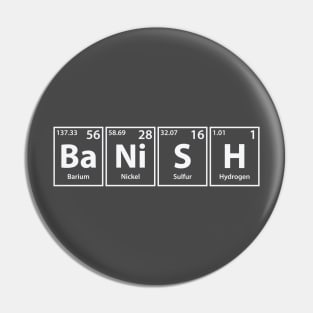 Banish (Ba-Ni-S-H) Periodic Elements Spelling Pin