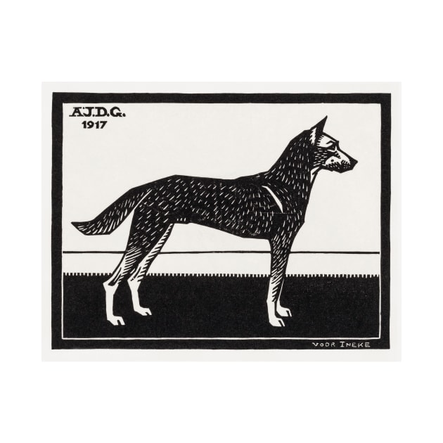 Dog (1917) by Julie de Graag (1877-1924) by dailycreativo