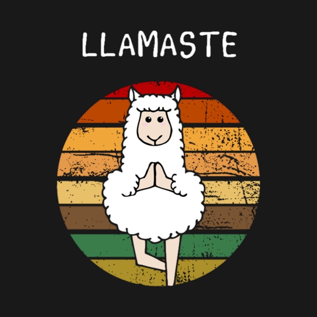 Llamaste Yoga Llama, Fitness Llamas Lover Gift by Jozka