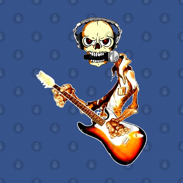 Skool Hooligans_Skeleton Playing The Guitar by Mima_SY