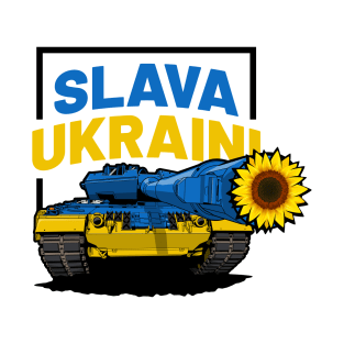 Slava Ukraini Color Tank With Sunflower T-Shirt