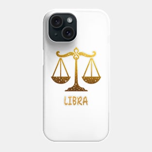 silhouette golden Libra Zodiac Sign Astrology born September October November Birthday Libra Zodiac Horoscope September October November Birthday Phone Case