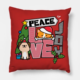 Peace Love Joy Dog Pillow